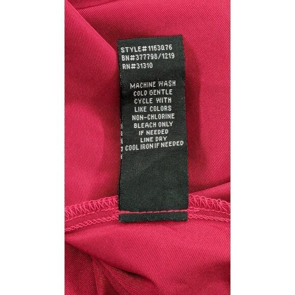 By & By Womens Size 1 Red Sleeveless Scallop Edge Pleated Fit & Flare Dress - Picture 6 of 7